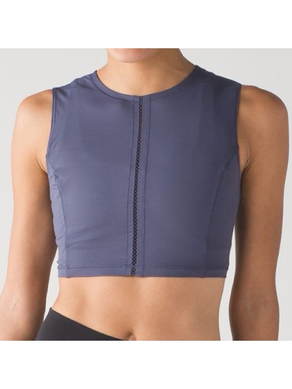 Lululemon Sculpt It Crop Top Tank Greyvy Purple approx 8